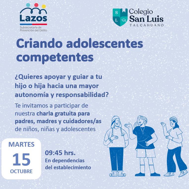 Charla para apoderados con programa Lazos de la I. Municipalidad de Talcahuano.